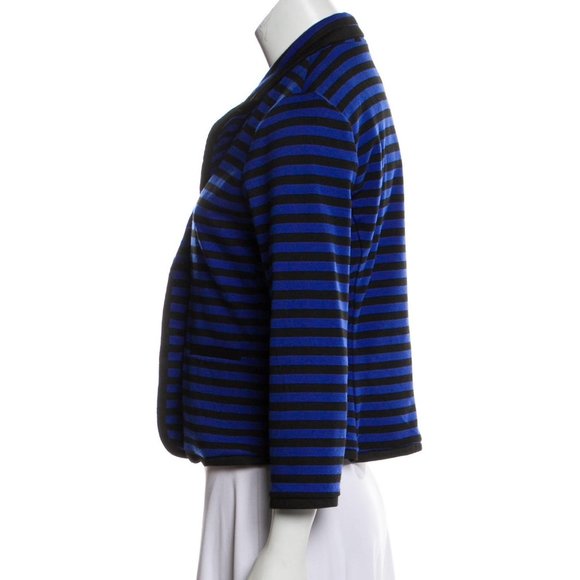 SANDRO blazer Striped blue/black Pointed Collar - Picture 2 of 3